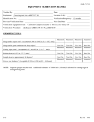 Form OMR-CVP-10 Procedures for the Verification of Critical Dimensions of Grooving Tools Aashto T 89 - Georgia (United States), Page 2