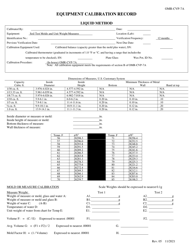 Form OMR-CVP-7 Procedures for the Calibration of Soil Test Molds Aashto T 99, T 134, T 180, T 193 and Unit Weight Measures - Georgia (United States), Page 3
