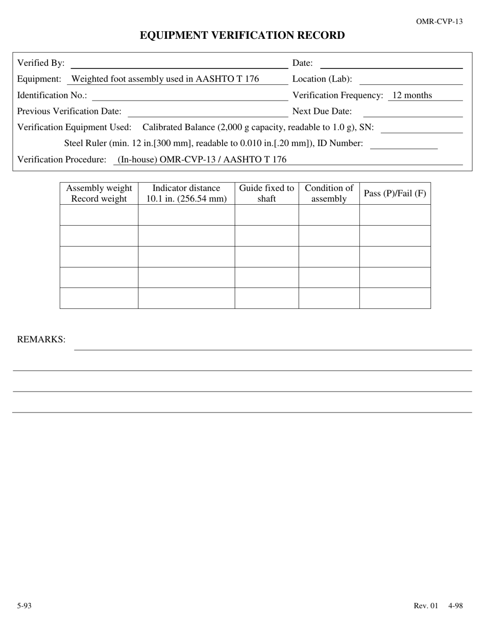 Form OMR-CVP-13 - Fill Out, Sign Online and Download Printable PDF ...