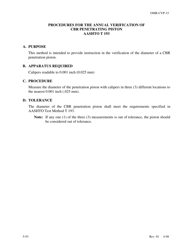 Form OMR-CVP-15 Procedures for the Annual Verification of Cbr Penetrating Piston Aashto T 193 - Georgia (United States)