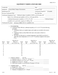 Form OMR-CVP-19 Procedures for the Checking of Critical Dimensions of the Conical Mold and Tamper and the Calibration of Pycnometers Aashto T 84 - Georgia (United States), Page 2