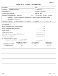 Form OMR-CVP-21 Procedures for the Calibration of Type B Pressure Meters Aashto T 152 - Georgia (United States), Page 3