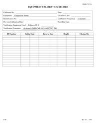 Form OMR-CVP-36 Procedures for Tbe Verification of Critical Dimensions of Molds Aashto T 245 - Georgia (United States), Page 2