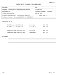 Form OMR-CVP-39 Procedure for the Verification of the Planeness of Bearing Blocks Astm C 109 - Georgia (United States), Page 2
