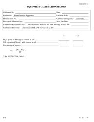 Form OMR-CVP-41 Procedure for the Calibration of the Blaine Fineness Apparatus Astm C 204 - Georgia (United States), Page 2