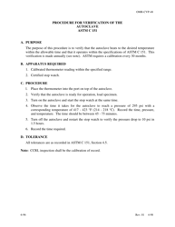 Form OMR-CVP-48 Procedure for Verification of the Autoclave Astm C 151 - Georgia (United States)