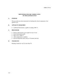 Form OMR-CVP-62 Procedure for the Verification of the Ignition Oven - Georgia (United States)