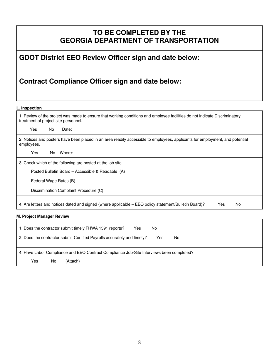 Contract Compliance Review Checklist - Georgia (United States), Page 8