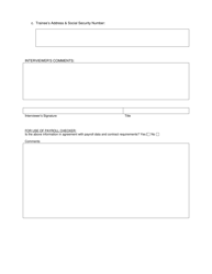 Labor Interview Form - Georgia (United States), Page 2