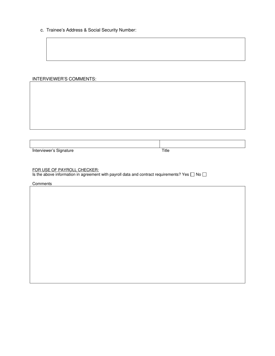 Labor Interview Form - Georgia (United States), Page 2