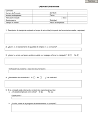 Document preview: Labor Interview Form - Georgia (United States) (Spanish)