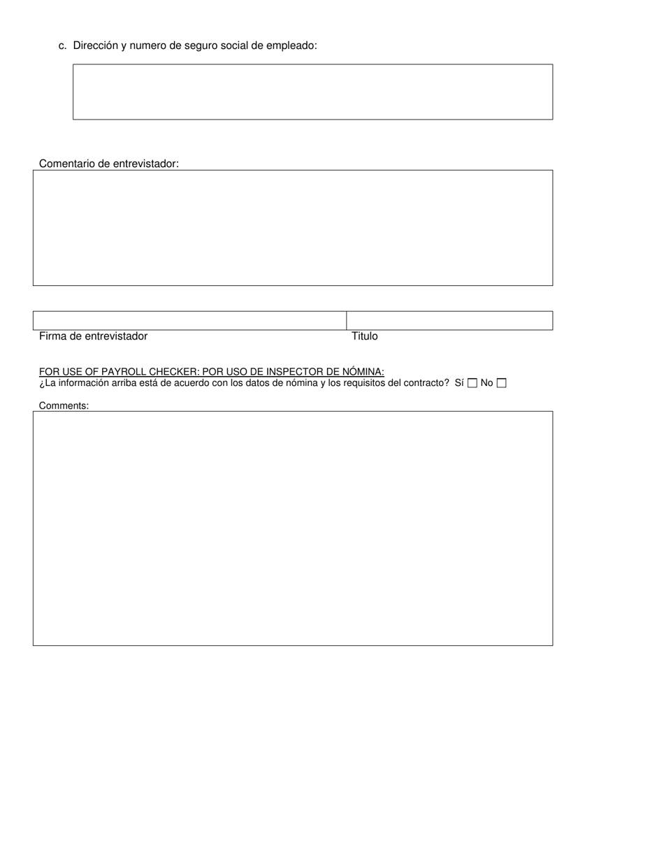 Labor Interview Form - Georgia (United States) (Spanish), Page 2