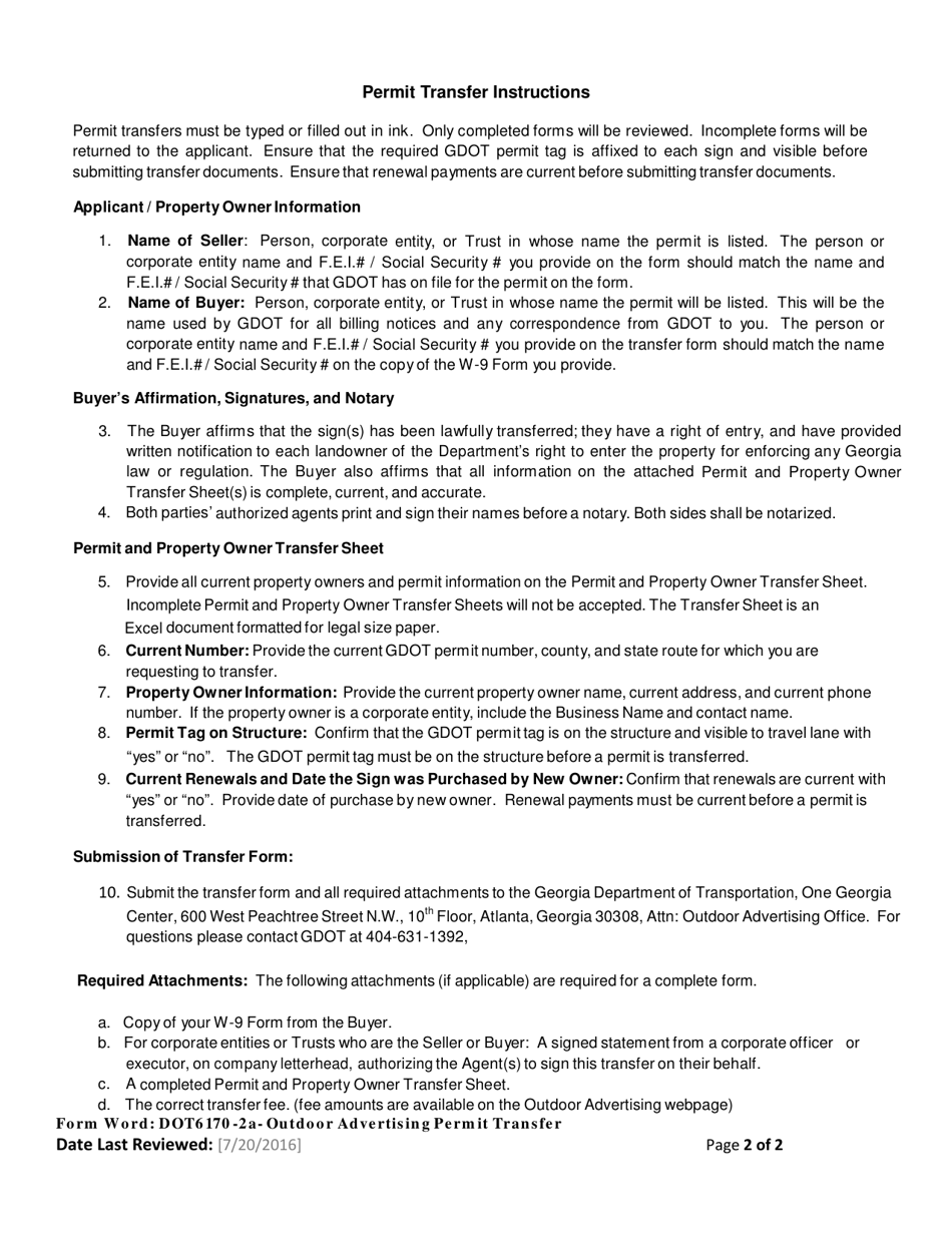 Gdot Outdoor Advertising Permit Transfer(S) - Georgia (United States), Page 3