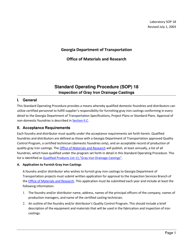 Form SOP18 &quot;Inspection of Gray Iron Drainage Castings&quot; - Georgia (United States)