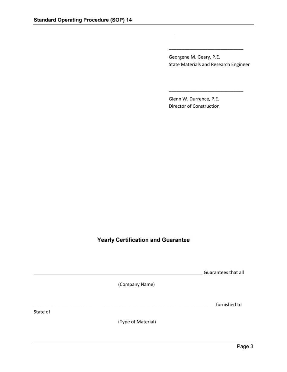 Form SOP14 Inspection of Traffic Paint - Georgia (United States), Page 3