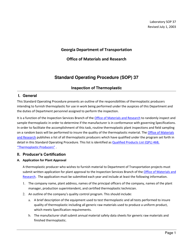 Form SOP37 Inspection of Thermoplastic - Georgia (United States)