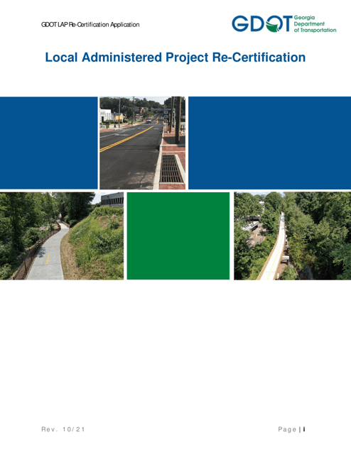 Local Administered Project Re-certification Application - Georgia (United States) Download Pdf