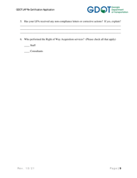 Local Administered Project Re-certification Application - Georgia (United States), Page 16