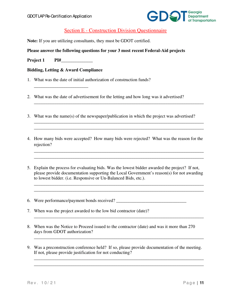 Local Administered Project Re-certification Application - Georgia (United States), Page 18