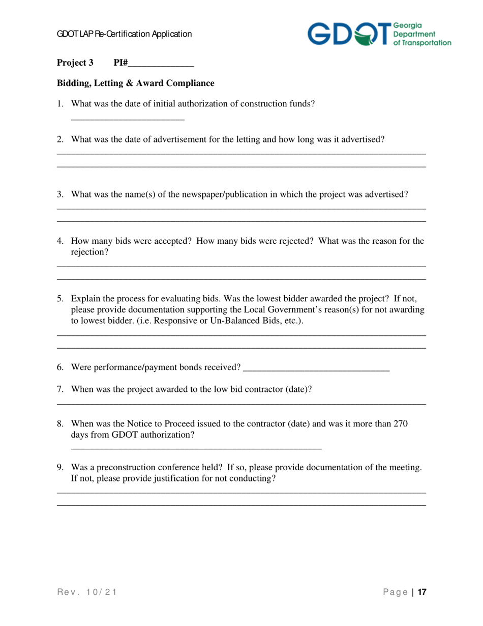 Local Administered Project Re-certification Application - Georgia (United States), Page 24