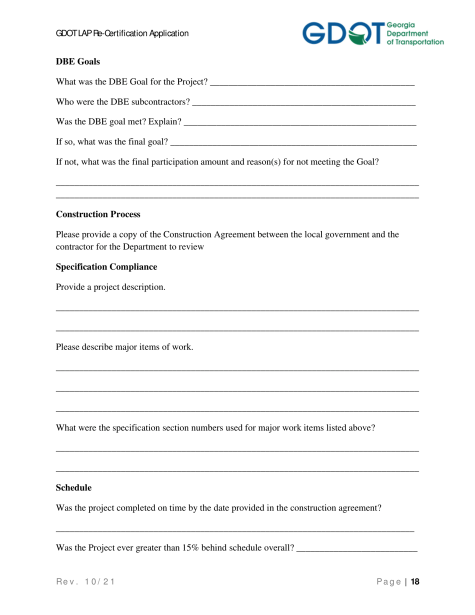 Local Administered Project Re-certification Application - Georgia (United States), Page 25