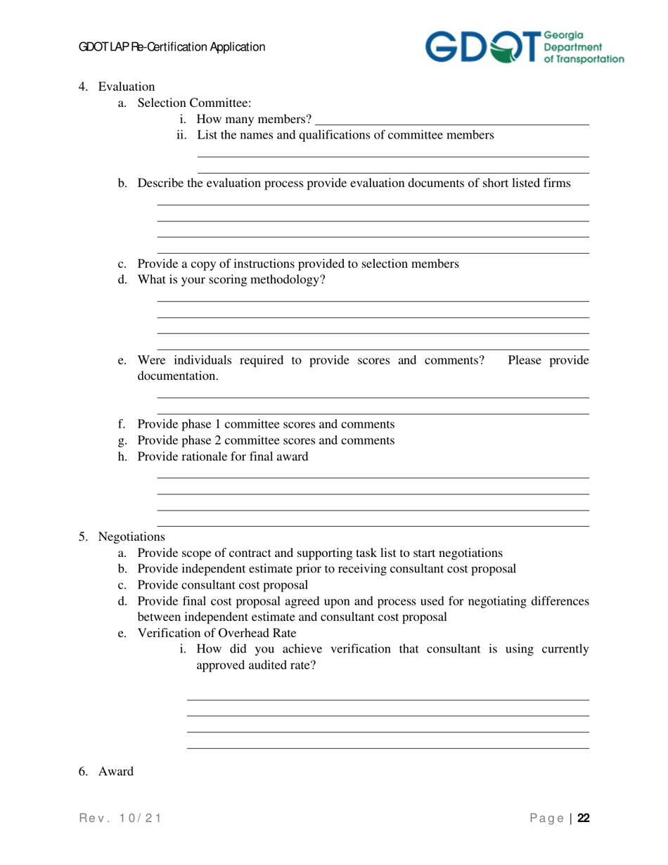 Local Administered Project Re-certification Application - Georgia (United States), Page 29