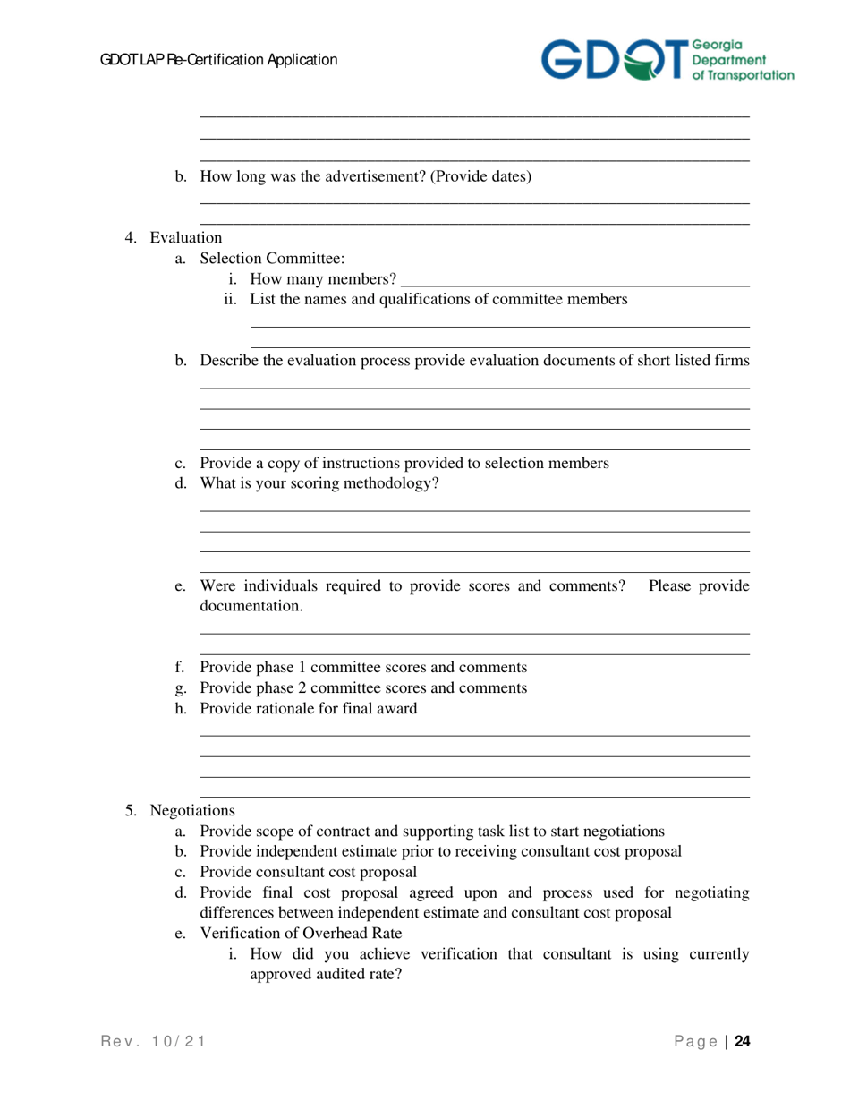 Local Administered Project Re-certification Application - Georgia (United States), Page 31