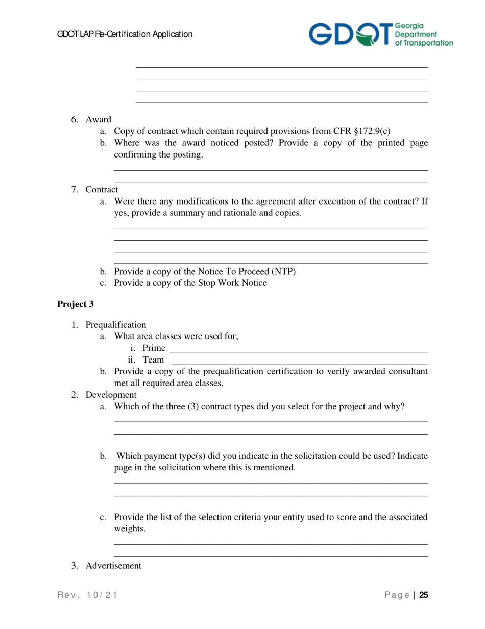 Local Administered Project Re-certification Application - Georgia (United States), Page 32