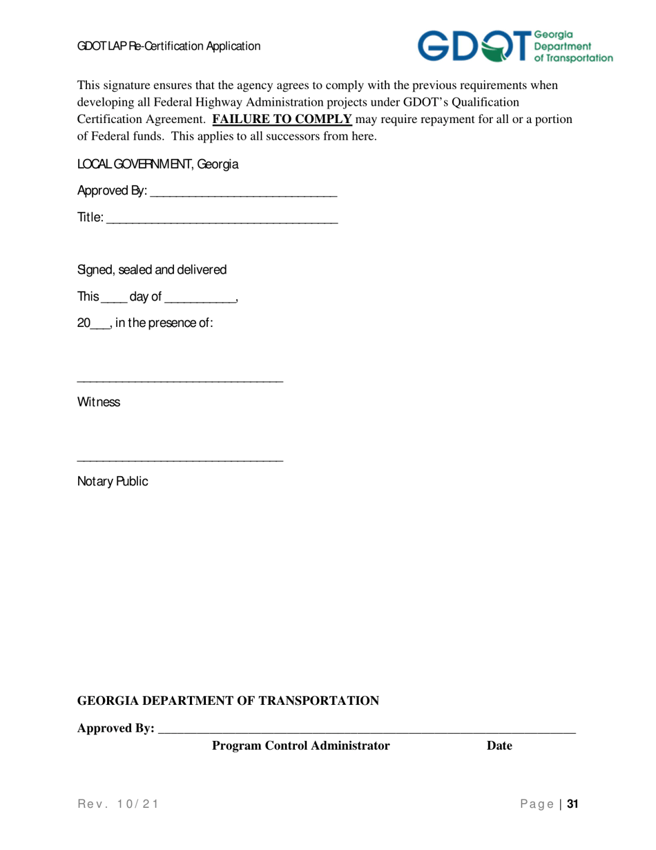 Local Administered Project Re-certification Application - Georgia (United States), Page 38