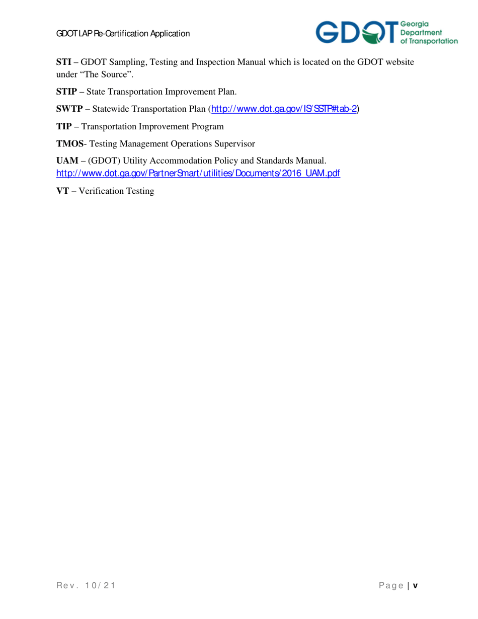 Local Administered Project Re-certification Application - Georgia (United States), Page 6