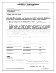 Disadvantaged Business Enterprise Interstate Certification Application - Georgia (United States), Page 3