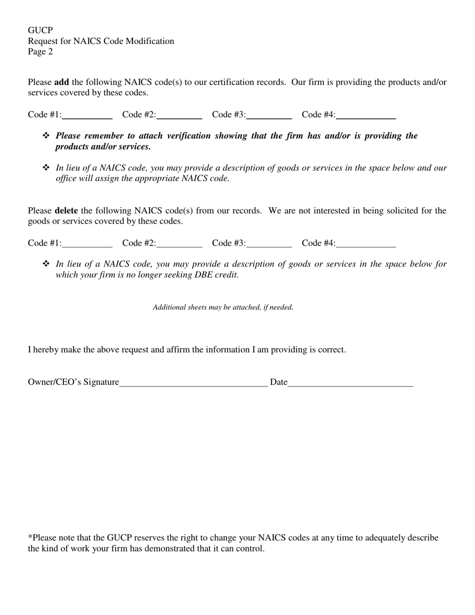 Request for Naics Code Modification - Georgia (United States), Page 2