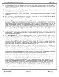 Form SF-12 Application Affidavit - Georgia Dream Homeownership Program - Georgia (United States), Page 2