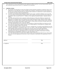 Form SF-12 Application Affidavit - Georgia Dream Homeownership Program - Georgia (United States), Page 5