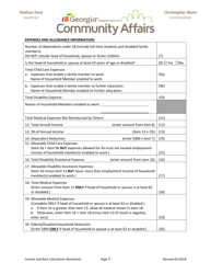Income and Rent Calculation Worksheet - Hud 811 Program - Georgia (United States), Page 2