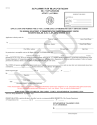 Document preview: Form DOT7418 Application and Permit for Automated Traffic Enforcement Safety Devices (Atesd) - Georgia (United States)