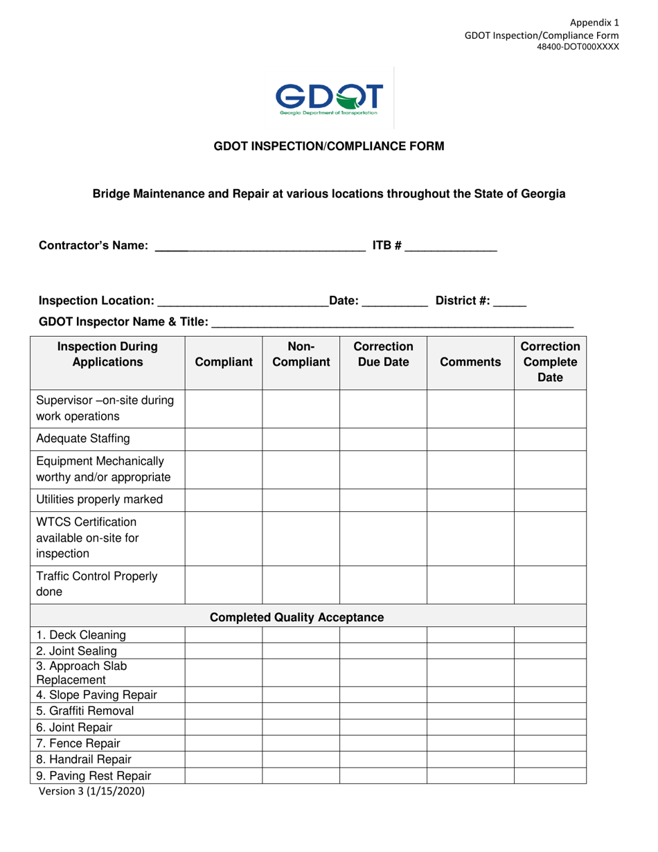 Invitation to Bid (Itb) Bid Form - Bridge Maintenance and Repair - District - Georgia (United States), Page 29