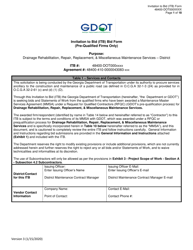 Invitation to Bid (Itb) Bid Form - Drainage Rehabilitation, Repair, Replacement, &amp; Miscellaneous Maintenance Services - District - Georgia (United States)
