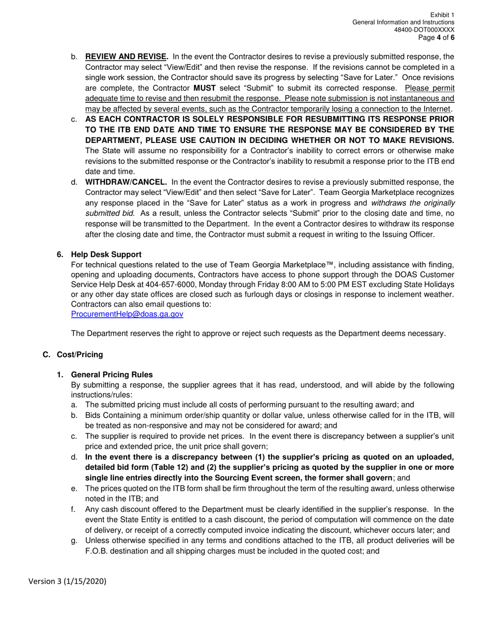 Invitation to Bid (Itb) Bid Form - Drainage Rehabilitation, Repair, Replacement,  Miscellaneous Maintenance Services - District - Georgia (United States), Page 22