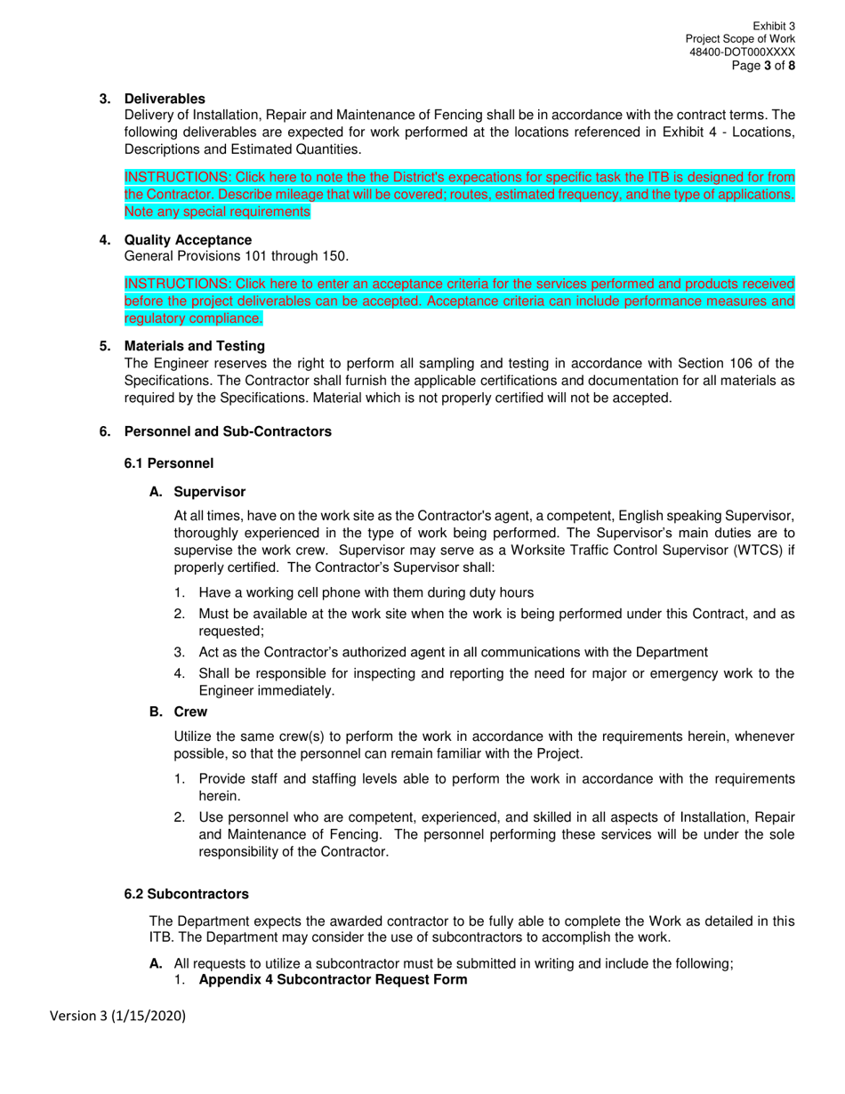 Invitation to Bid (Itb) Bid Form - Installation, Repair and Maintenance of Fencing - District - Georgia (United States), Page 25
