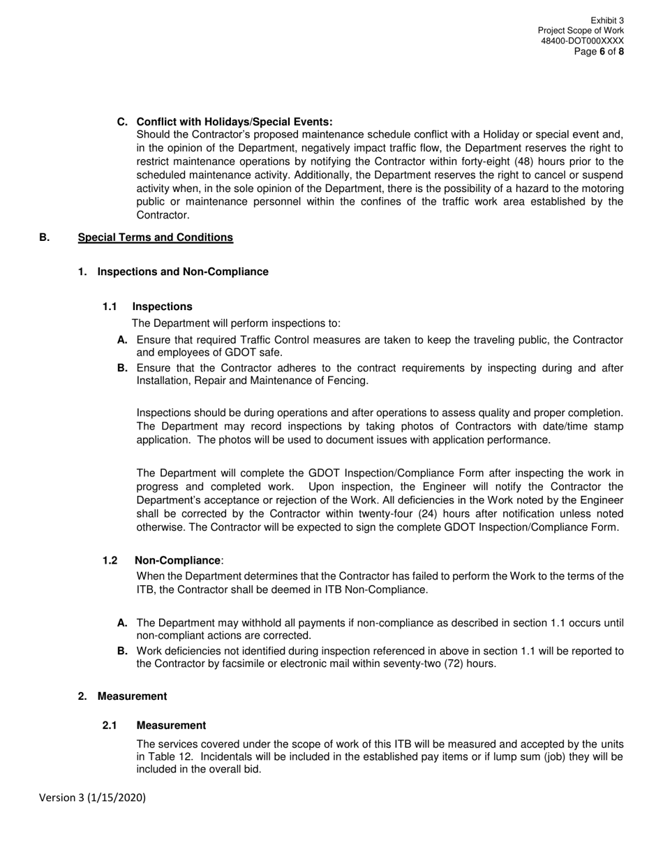 Invitation to Bid (Itb) Bid Form - Installation, Repair and Maintenance of Fencing - District - Georgia (United States), Page 28