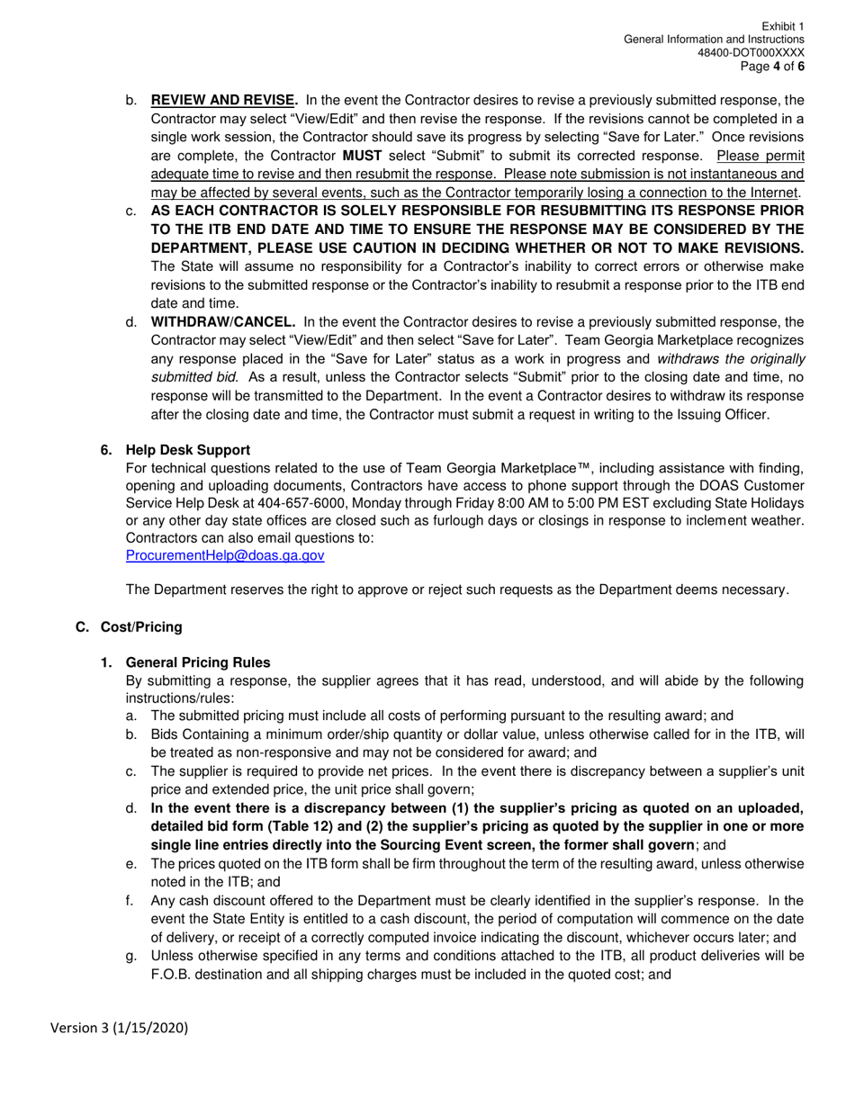 Invitation to Bid (Itb) Bid Form - Guardrail / Impact Attenuator Barrier Replacement Services - District - Georgia (United States), Page 20