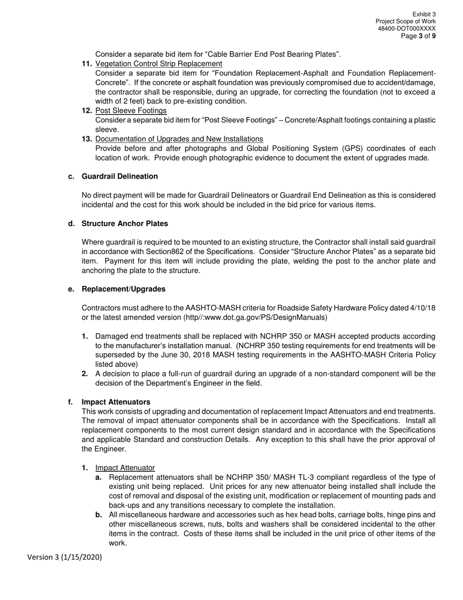 Invitation to Bid (Itb) Bid Form - Guardrail / Impact Attenuator Barrier Replacement Services - District - Georgia (United States), Page 26