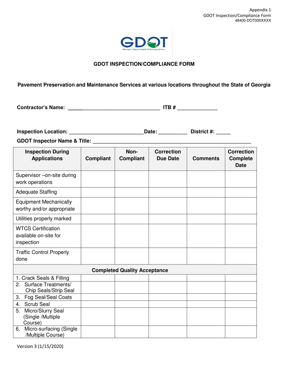 Invitation to Bid (Itb) Bid Form - Pavement Preservation and Maintenance Services - District - Georgia (United States), Page 29