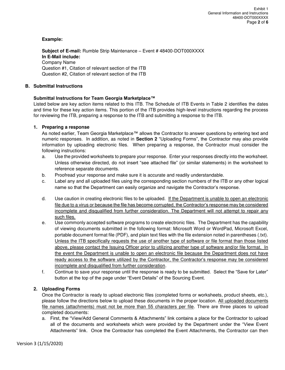 Invitation to Bid (Itb) Bid Form - Rumble Strip Maintenance - District - Georgia (United States), Page 17