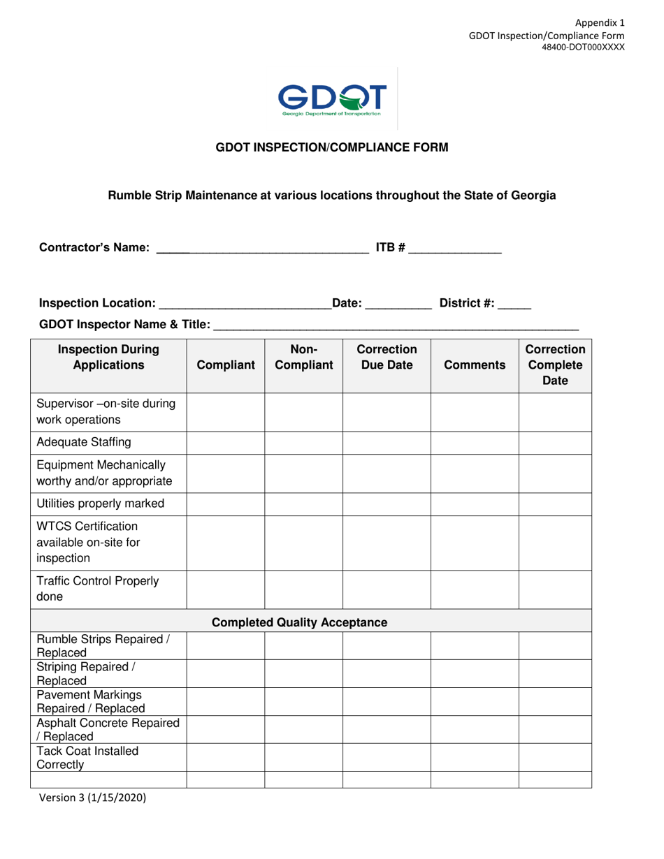 Invitation to Bid (Itb) Bid Form - Rumble Strip Maintenance - District - Georgia (United States), Page 30