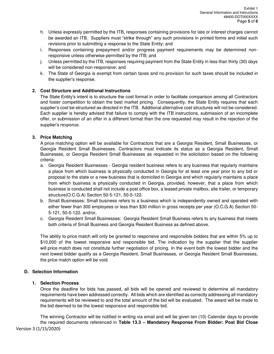 Invitation to Bid (Itb) Bid Form - Short Line Highway Pavement Marking Services - Distric - Georgia (United States), Page 19