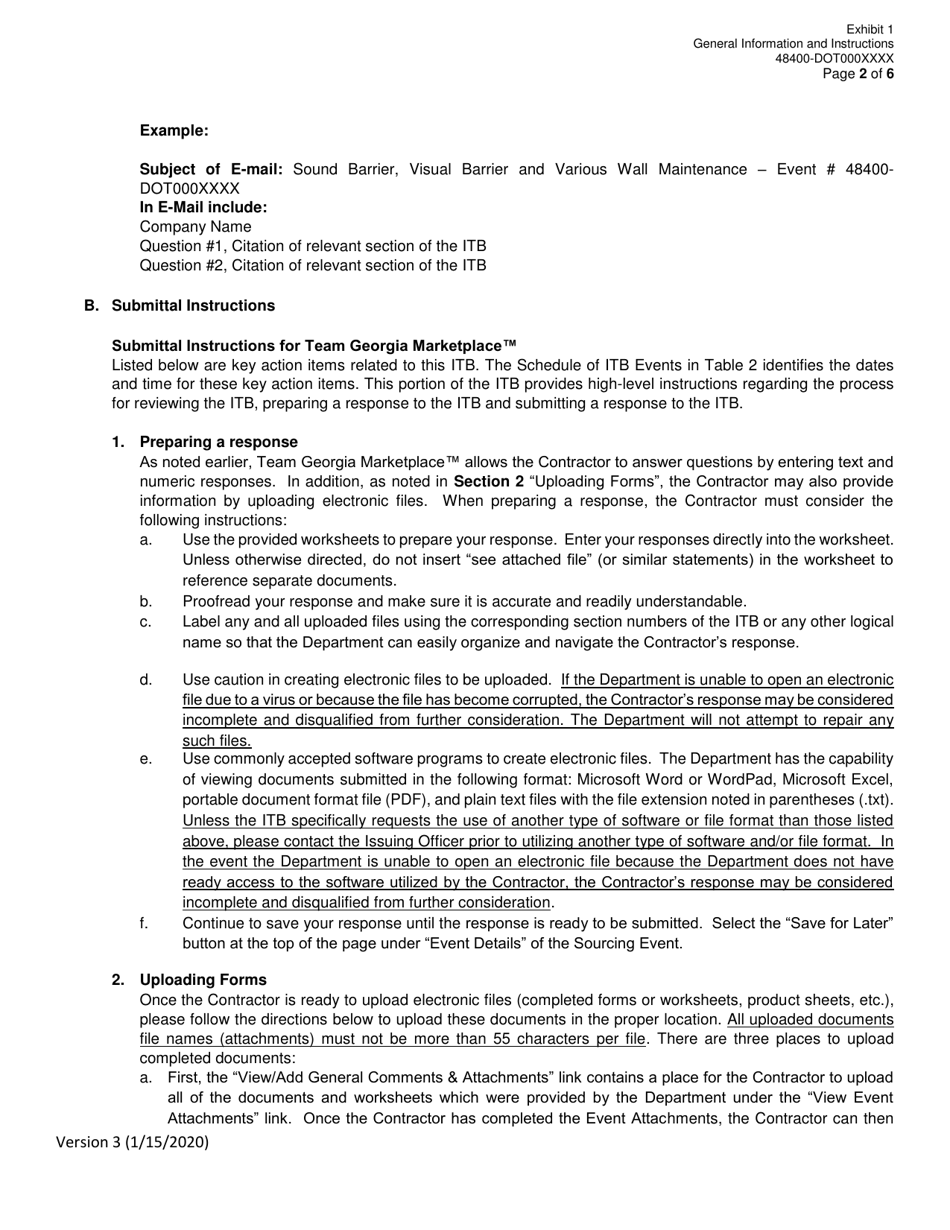 Invitation to Bid (Itb) Bid Form - Sound Barrier, Visual Barrier and Various Wall Maintenance - District - Georgia (United States), Page 16