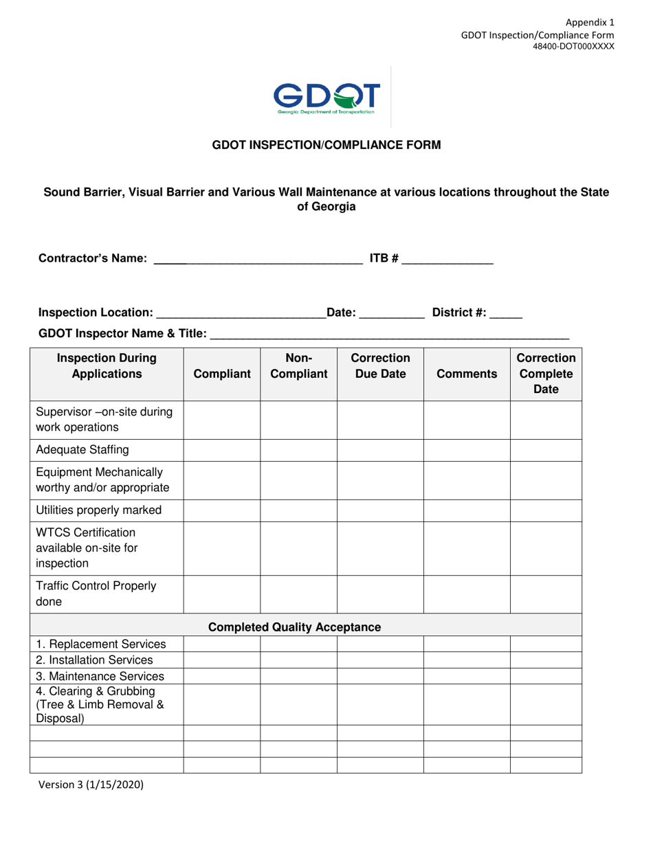 Invitation to Bid (Itb) Bid Form - Sound Barrier, Visual Barrier and Various Wall Maintenance - District - Georgia (United States), Page 29