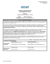 Invitation to Bid (Itb) Bid Form - Vegetation Removal Services - District - Georgia (United States)